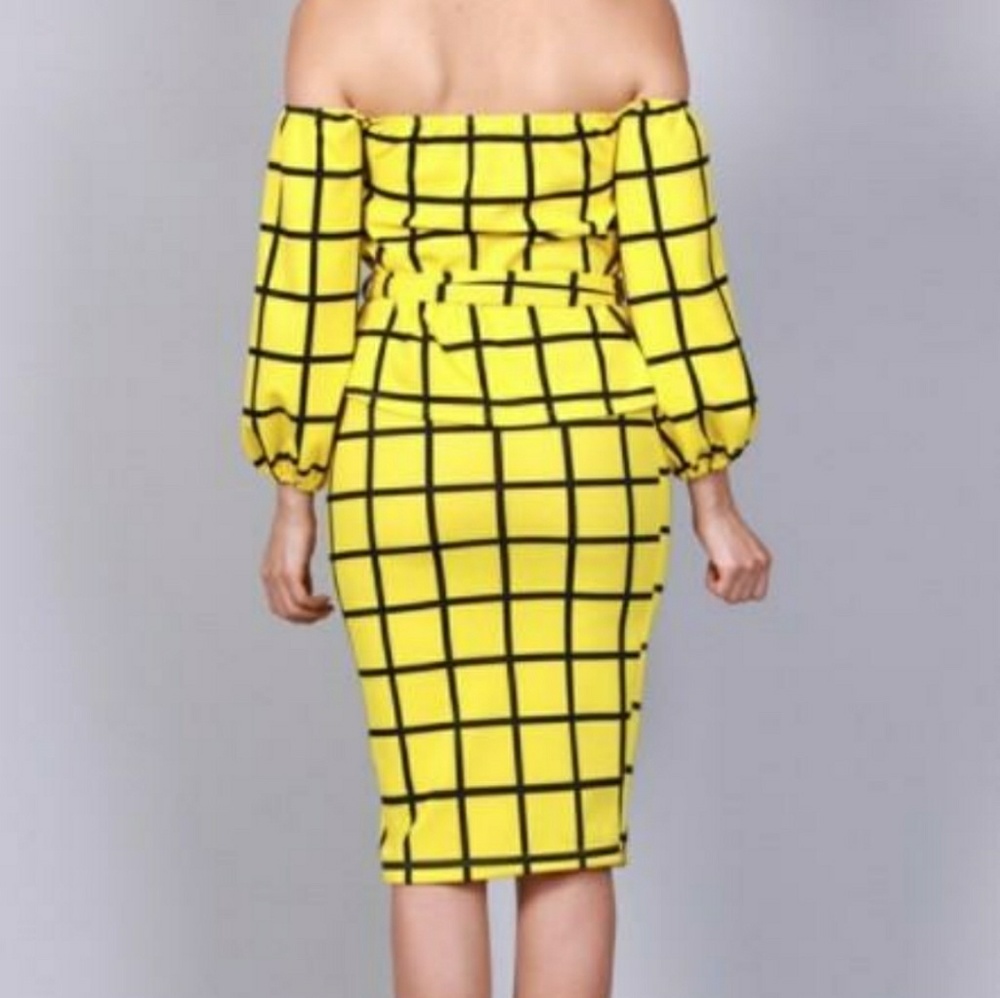 Yellow retro skirt set - Picture 2 of 3